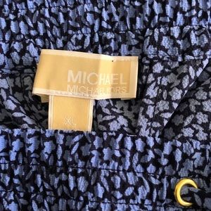 Michaels Kors Blue Patterned Pants Extra Large